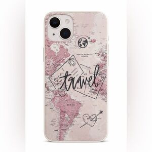 Travel Map Phone Case - Pink